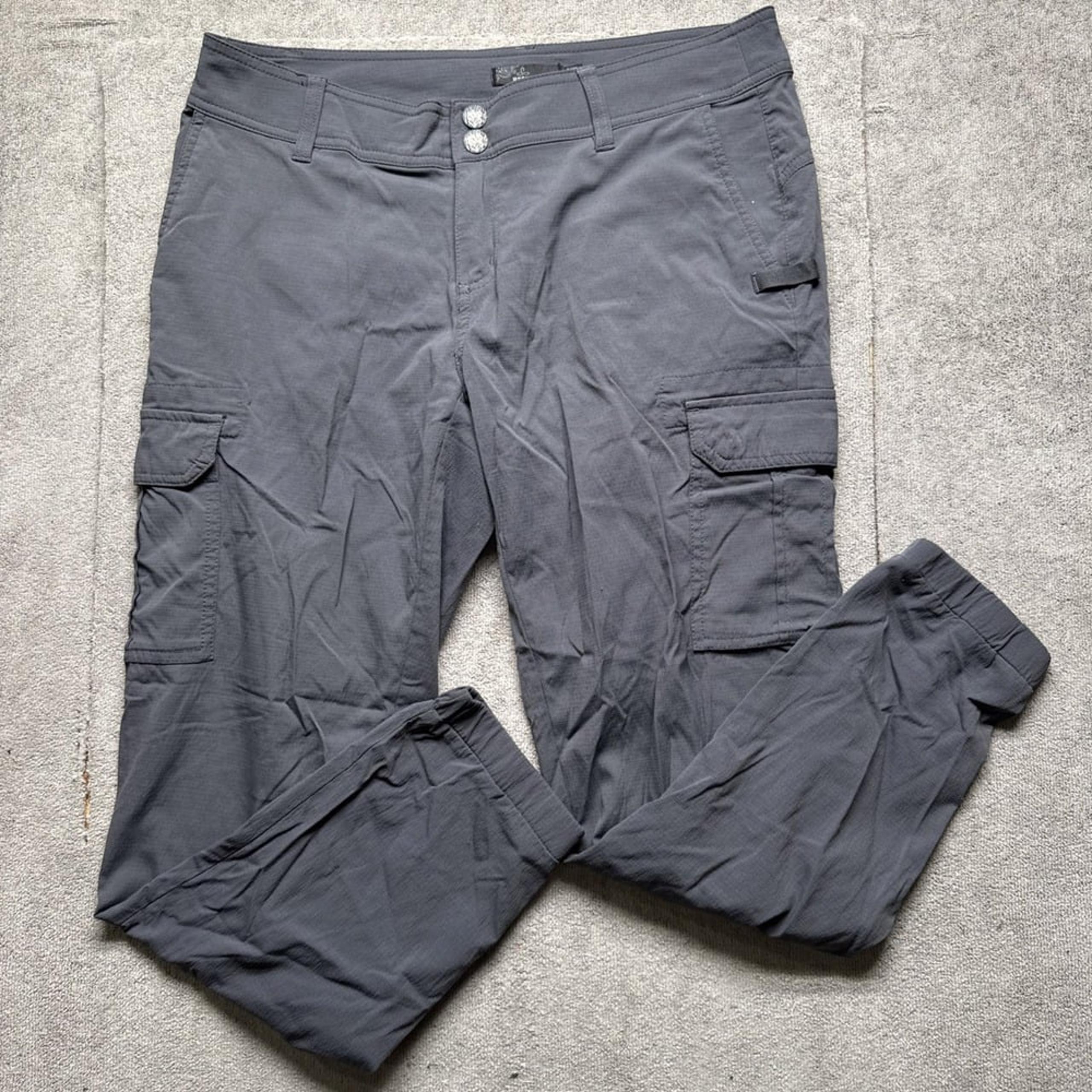 prana Cargo pants women 8 Jogger Gray 25" Athleisure Yoga Outdoors