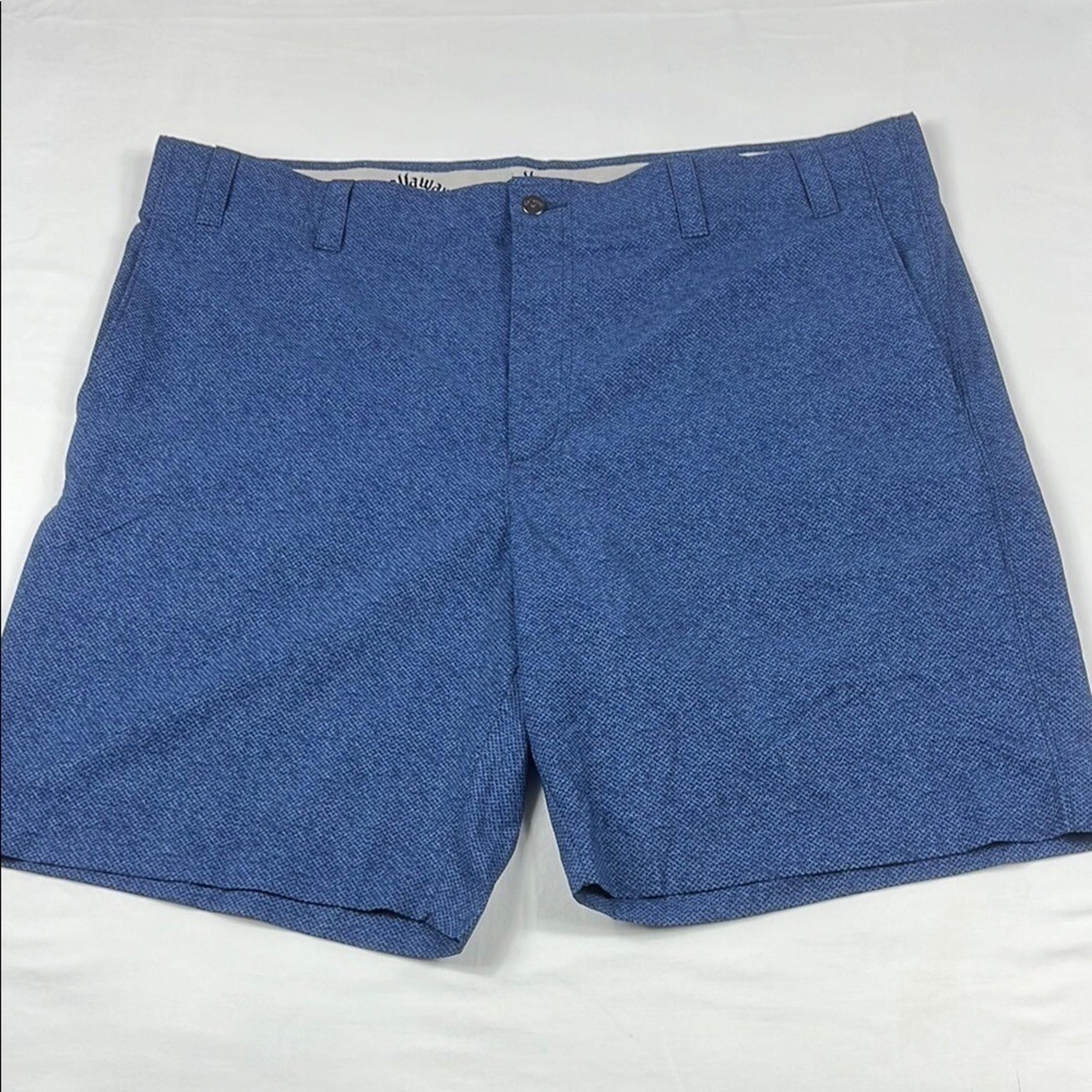 Callaway Performance Flat Front Golf Shorts Mens Size 40 Blue Athletic Outdoor