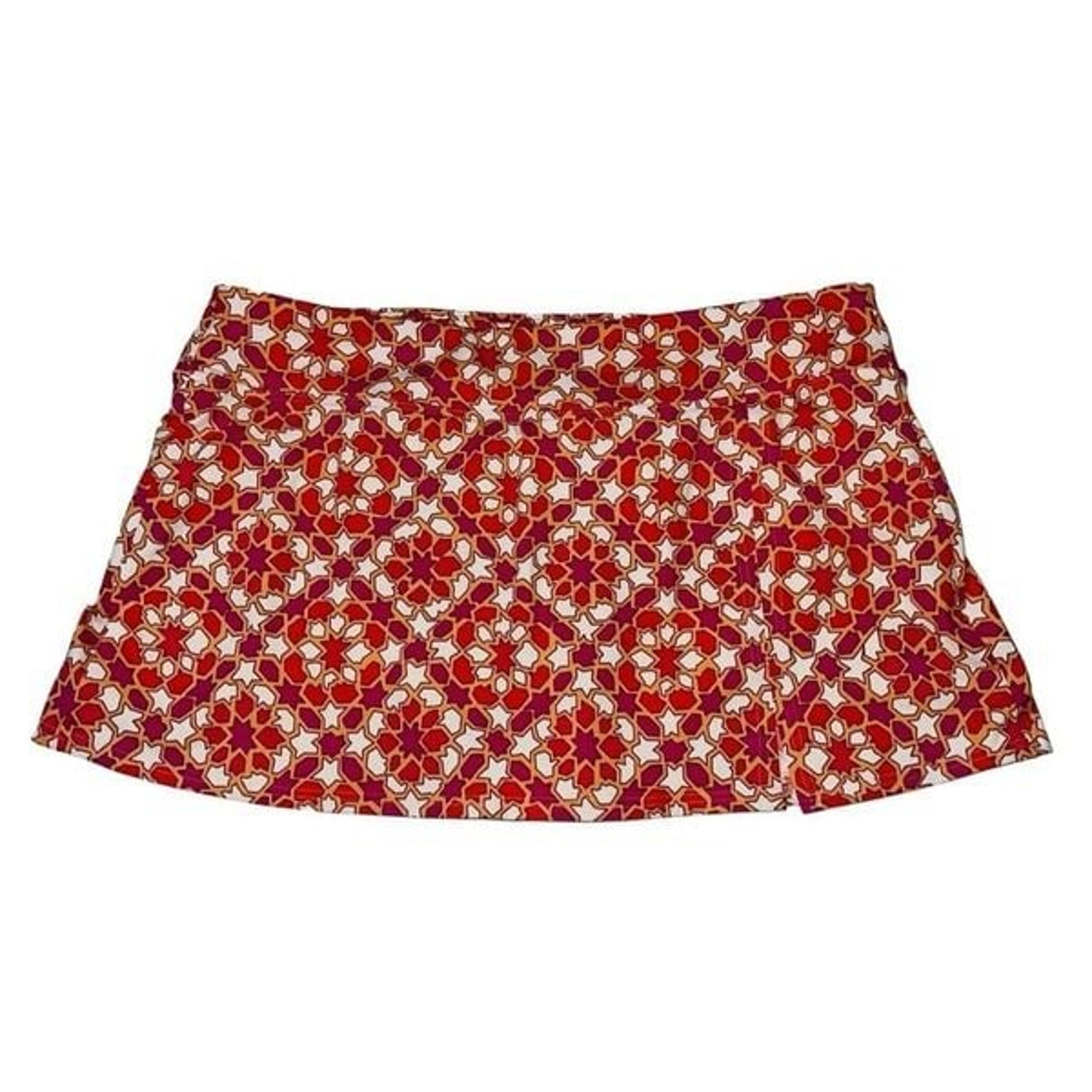 Lands' End Orange Women Swim Mini Skirt Attached Panty Size 12