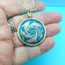 Pod Ring of Dolphins Coin 50p Necklace Rare 1993 Gibraltar Handmade Painted