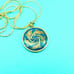 Pod Ring of Dolphins Coin 50p Necklace Rare 1993 Gibraltar Handmade Painted