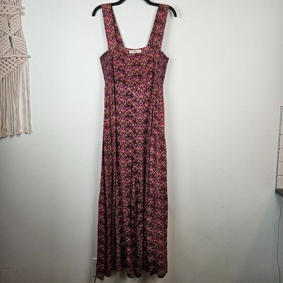 Natural Life Wide Leg Jumpsuit Size Medium Boho Floral