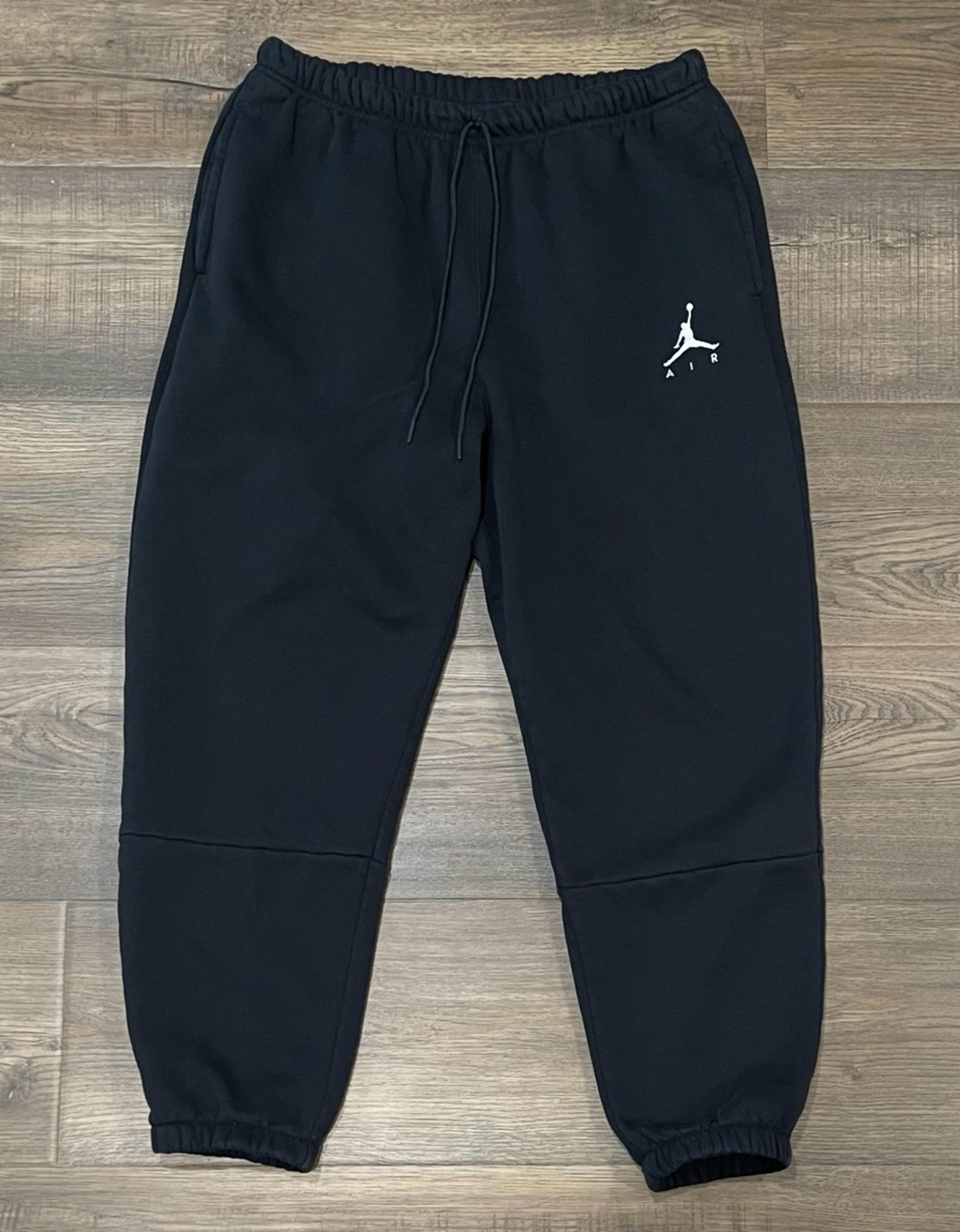 Air Jordan Embroidered Jumpman Black Sweatpants Joggers Black White - Size XL