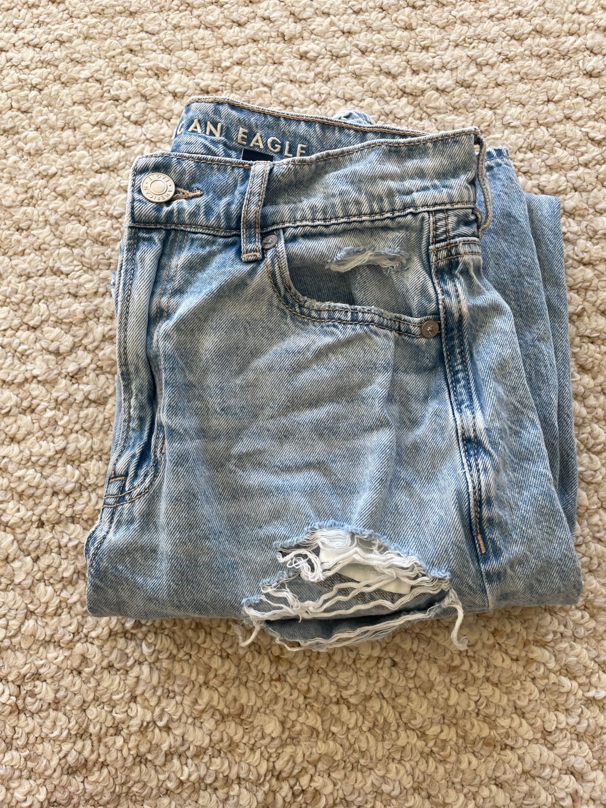 American Eagle High Rise Baggy Wide Leg Jeans