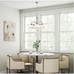 FALLSBROCK 5-Light Chandelier with Adjustable Chain, Frosted Glass Brushed Nicke