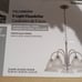 FALLSBROCK 5-Light Chandelier with Adjustable Chain, Frosted Glass Brushed Nicke