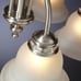 FALLSBROCK 5-Light Chandelier with Adjustable Chain, Frosted Glass Brushed Nicke