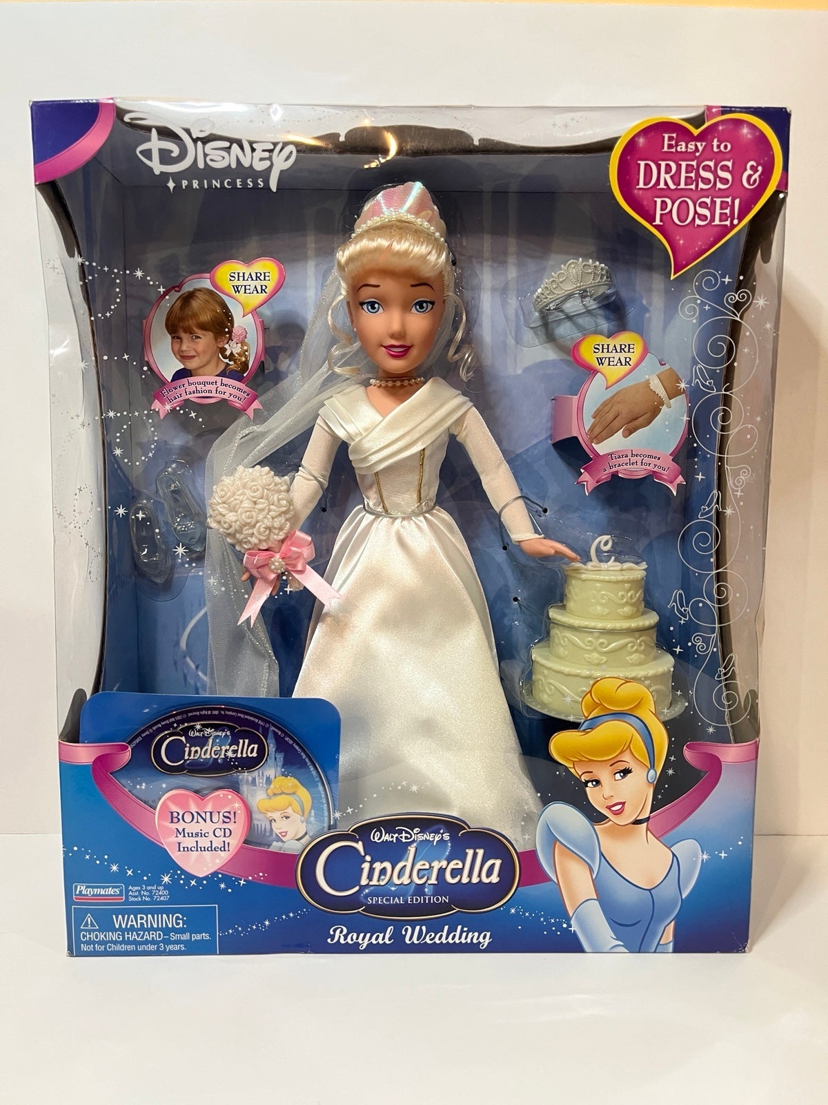 Playmates 2005 Disney Princess - Royal Wedding Cinderella Special Edition Doll