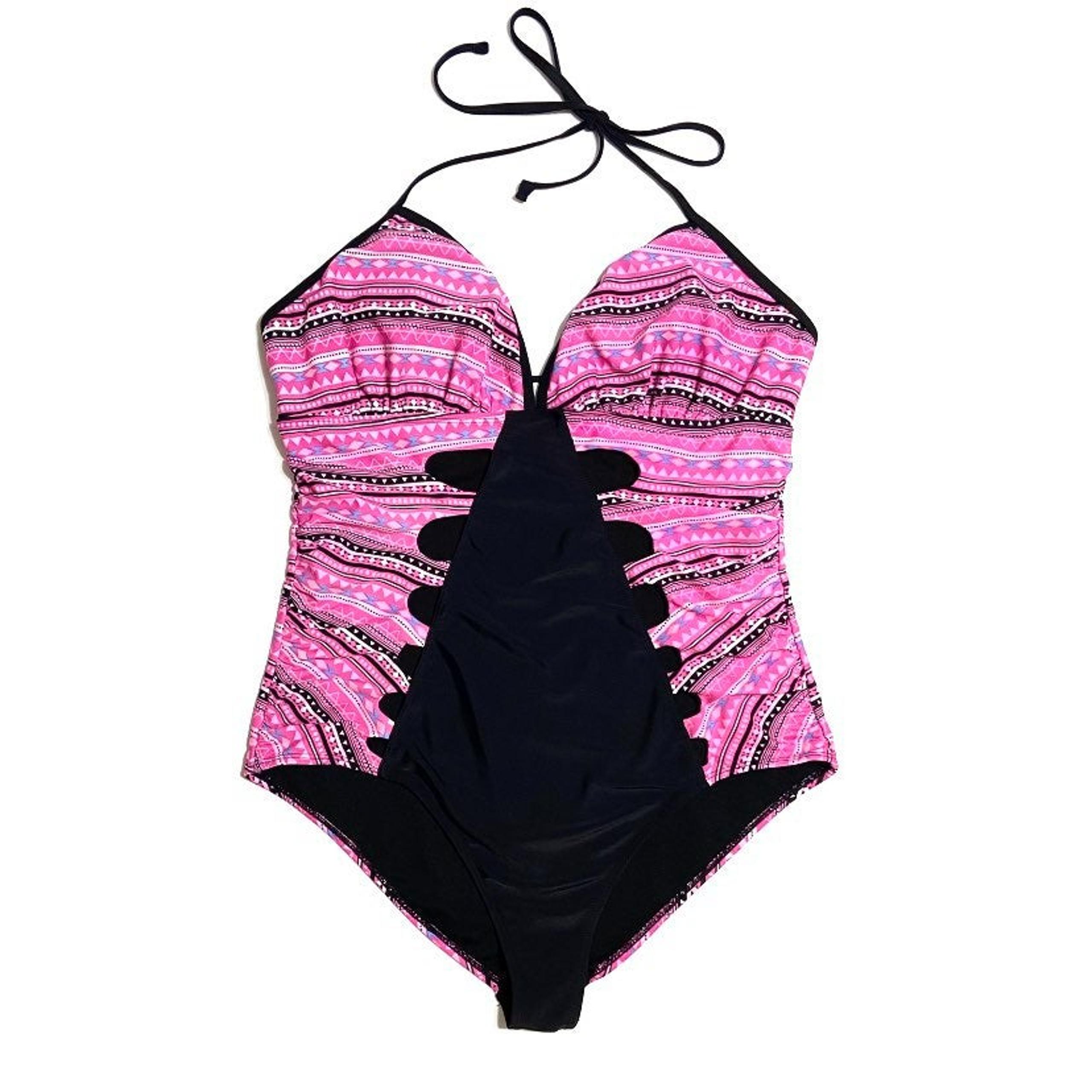 BONGO One Piece Cut Out Padded Swimsuit