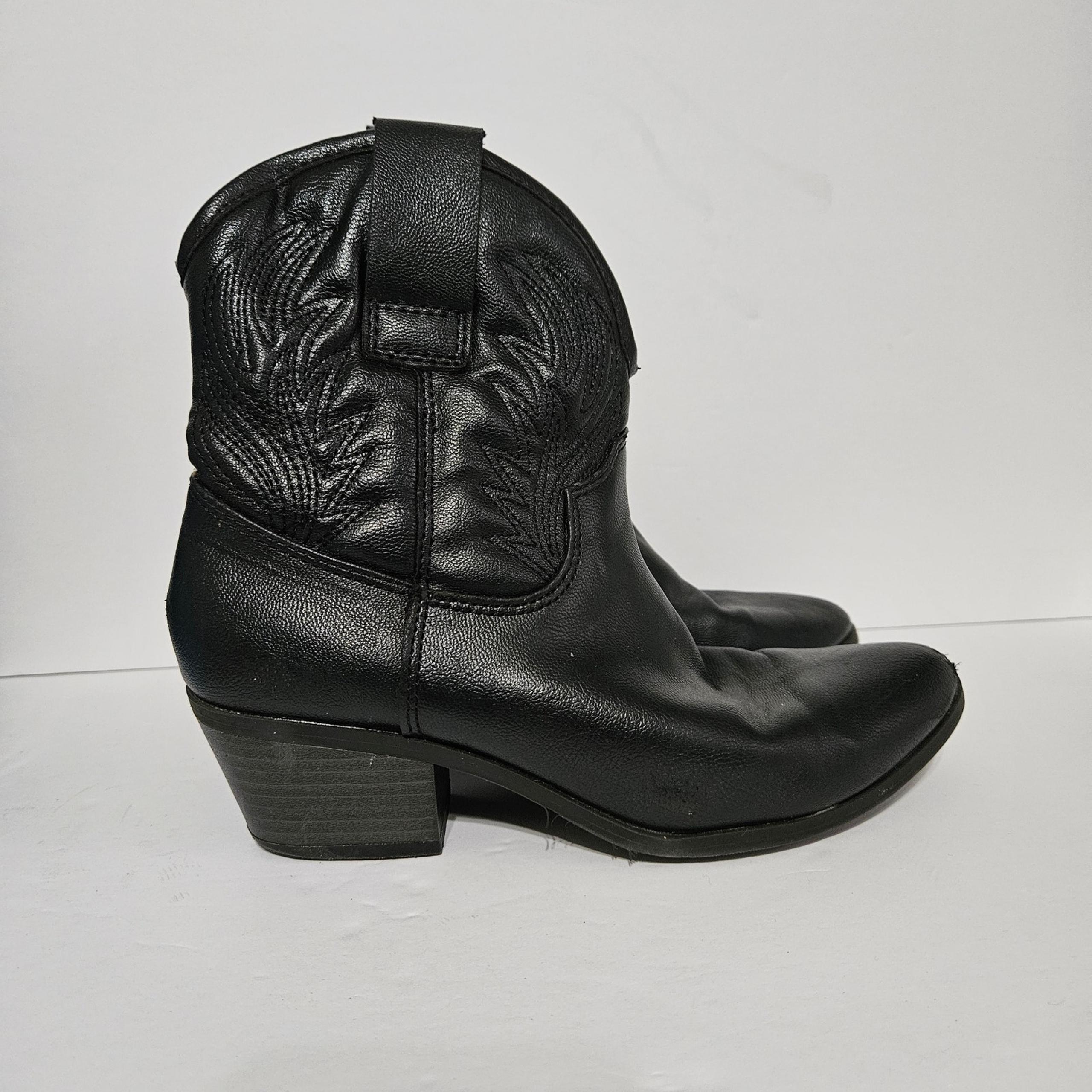 Black Western Boots - Women's - Black Size 6 Ankle Cowboy Booties Target