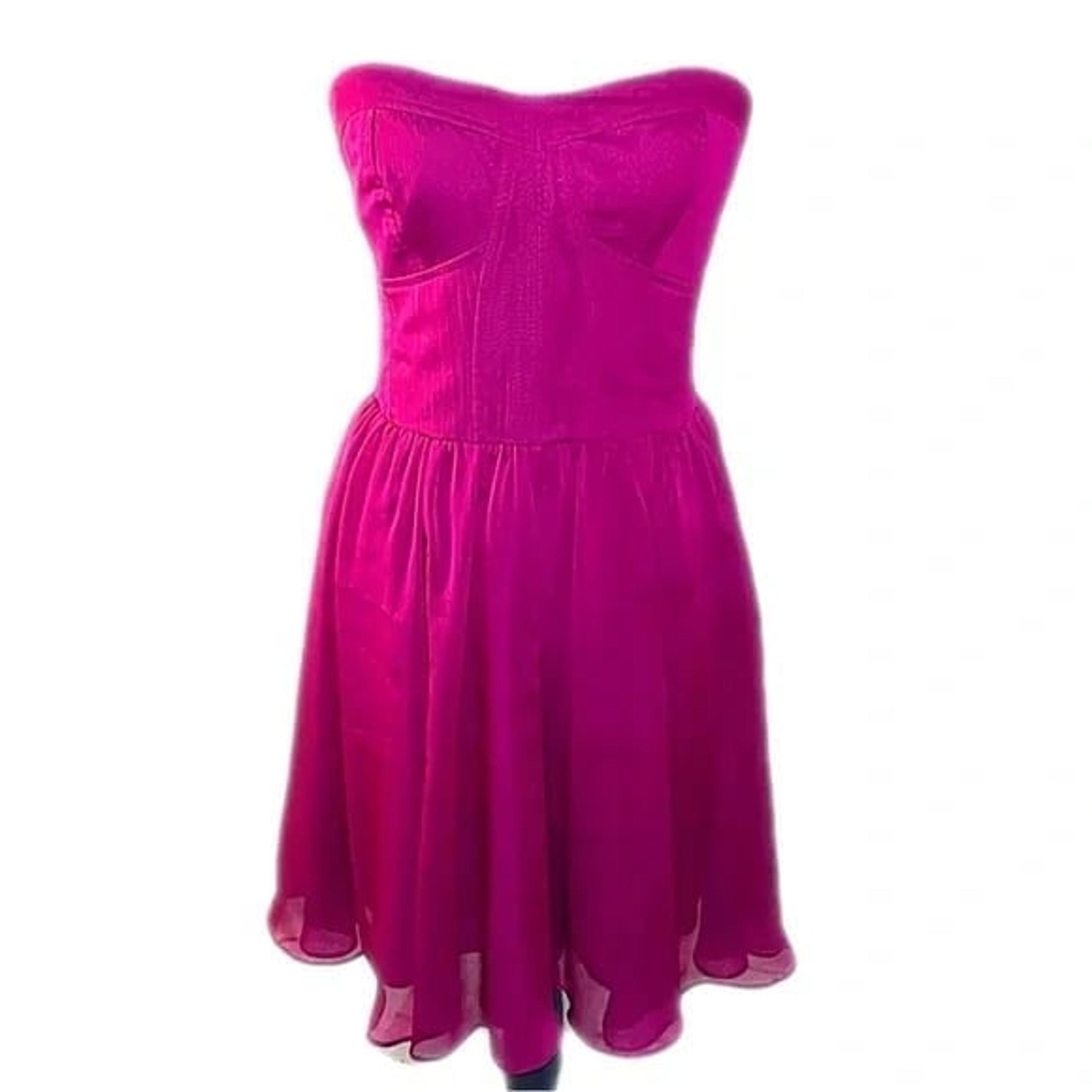 Guess Plum Corset Strapless Cocktail Dress 10 REGULAR NEW