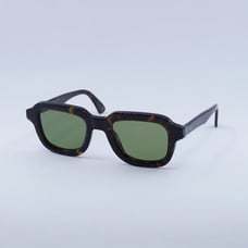 New RetroSuperFuture Lazarus FYA Sunglasses - Havana Frame, Green Lenses