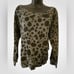 Chaser waffle texture animal print green & black top. Kangaroo pouch NWT size S.