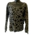 Chaser waffle texture animal print green & black top. Kangaroo pouch NWT size S.