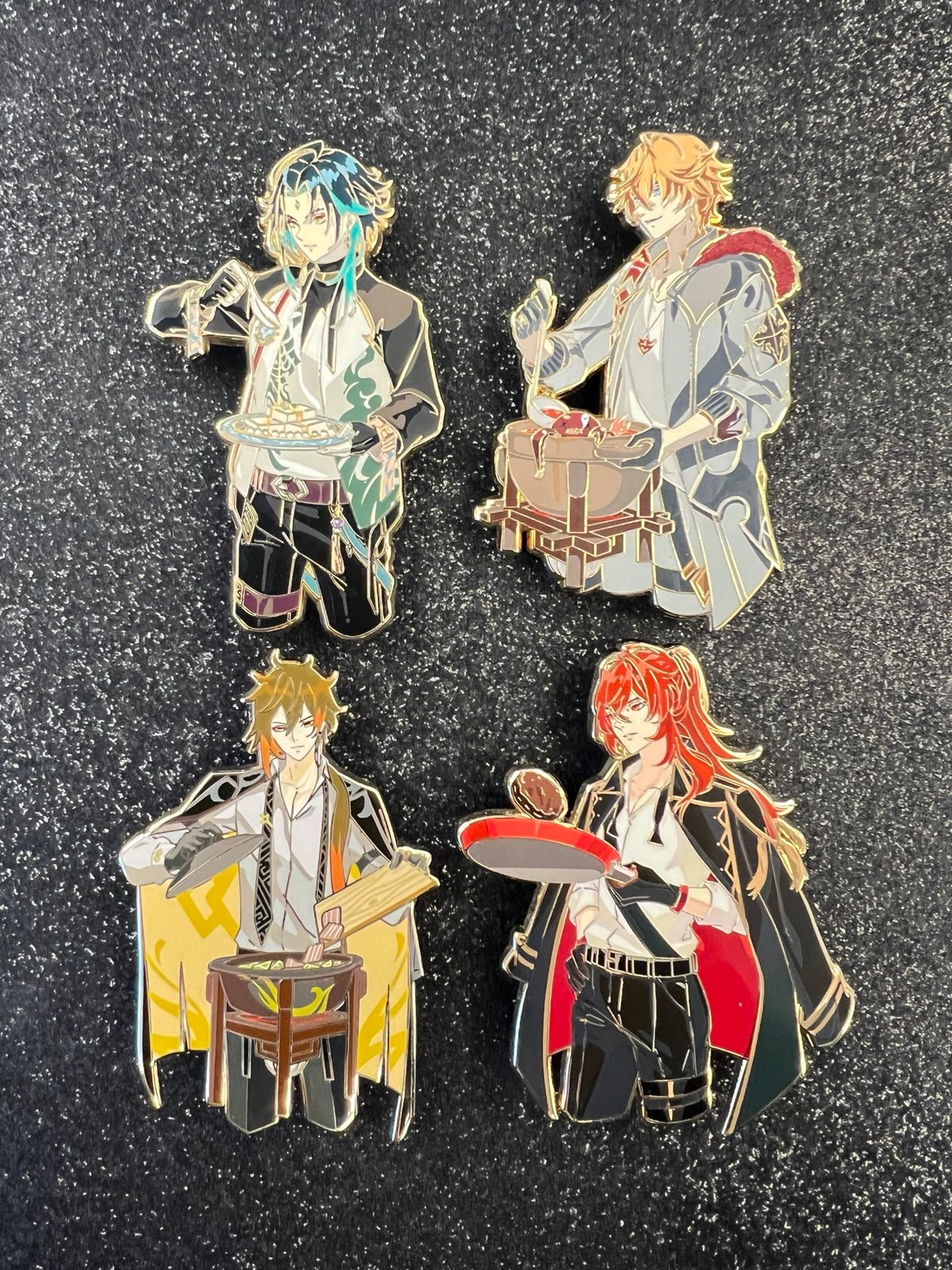 Genshin pins set of 4