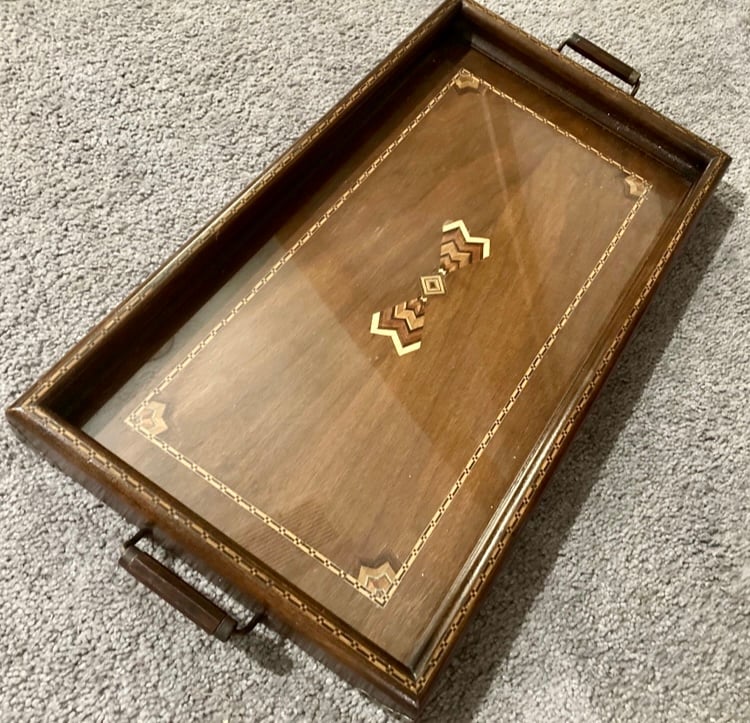 Vntage wooden tray