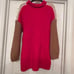 NWT Moon River Colorblock Oversized Mock Neck Tunic Sweater