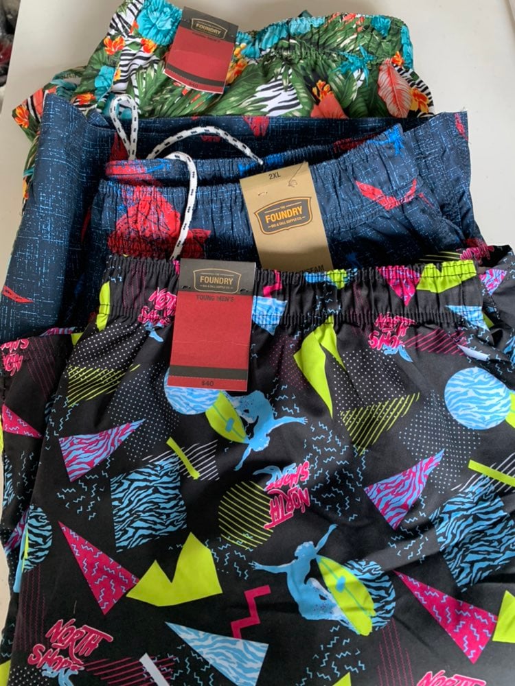 2X Mens Swim Trunk Bundle 3 pair