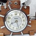 UNITED Solid Wood Electric Nautical Clipper Sailing Ship Battery Clock