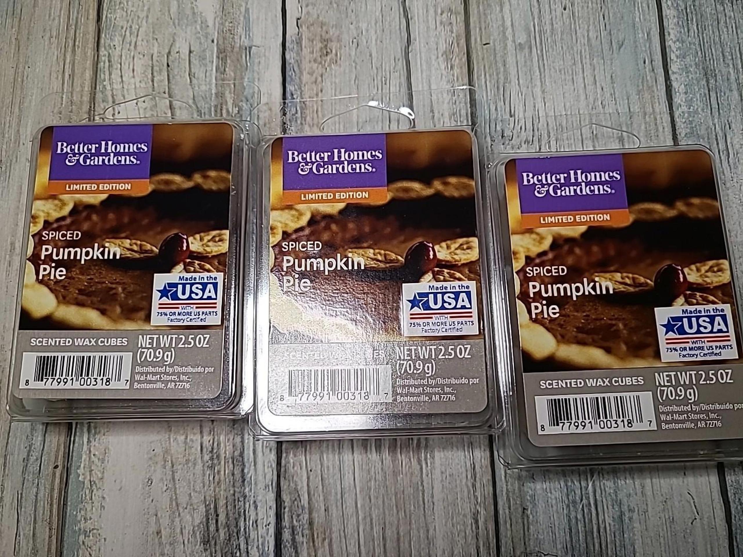 NEW BETTER HOMES & GARDENS SPICED PUMPKIN PIE FRAGRANCED WAX MELTS - LOT OF 4