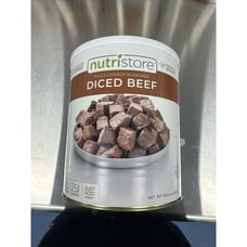 Nutristore Freeze Dried Beef Dices | Pre-Cooked Meat for Backpacking, Camping...