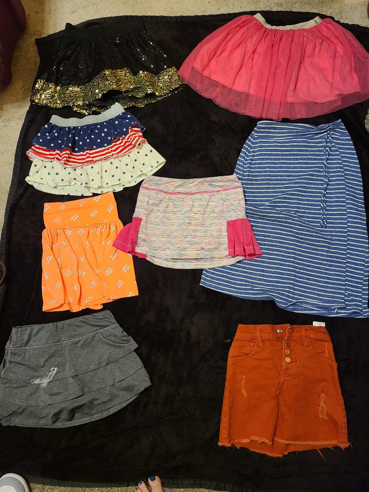 Bundle of 8 Girl's skirts sizes 6-8