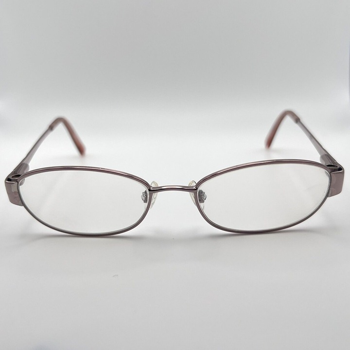 MDX Manhattan S3218 30 Full Oval Eyeglass Frame Titanium Metal Pink 52-17-135