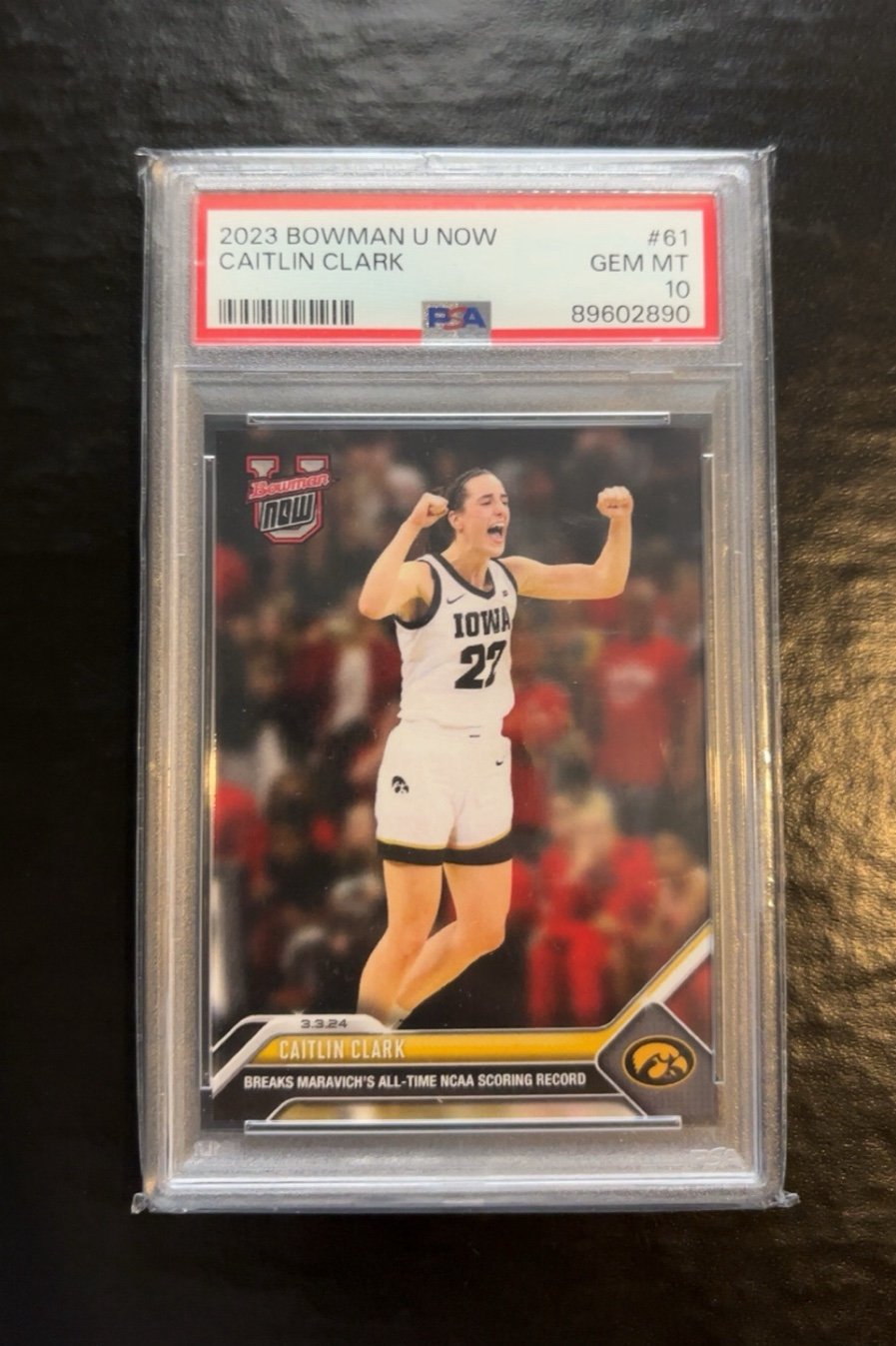 CAITLIN CLARK Rookie PSA 10