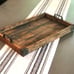Wood Farmhouse Serving tray ottoman tray coffee table centerpiece tray
