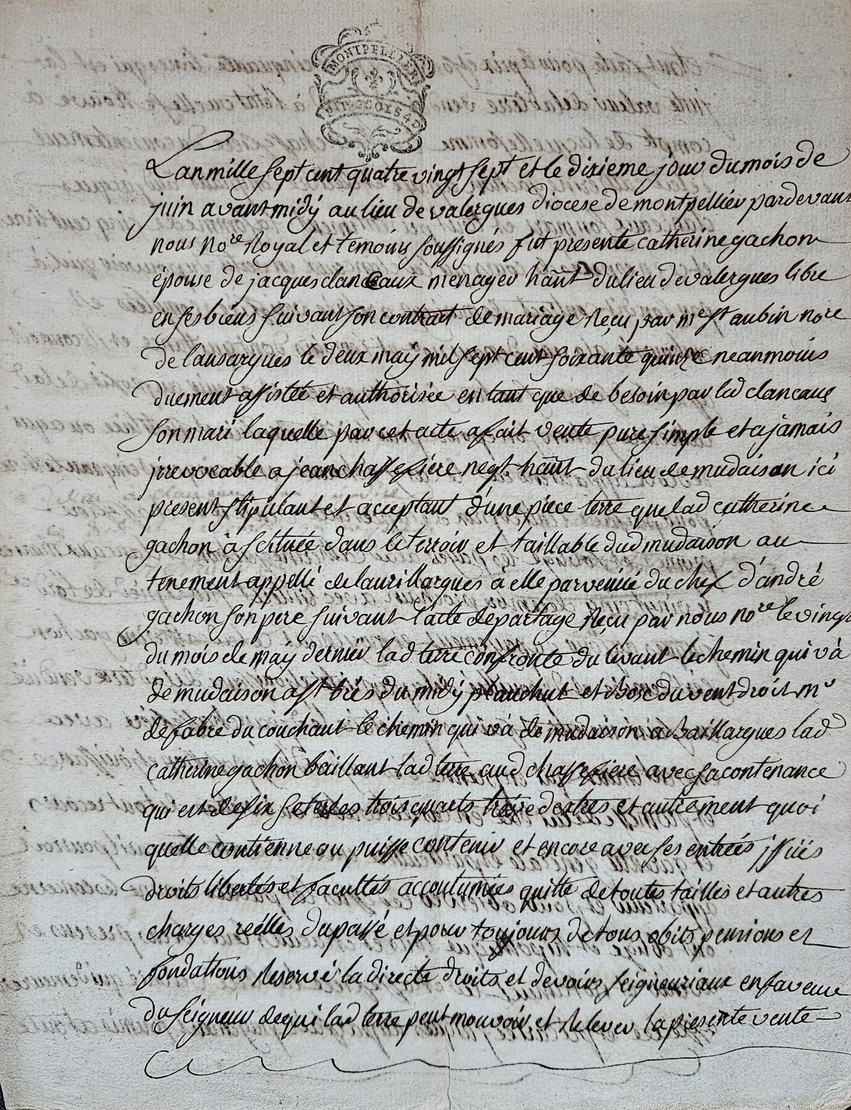 An Antique 1700 letter