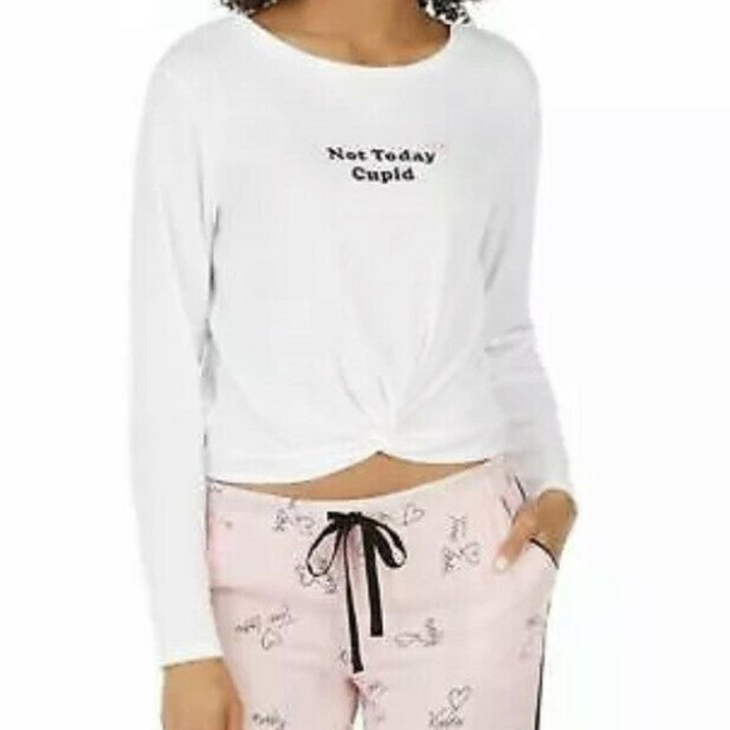 Jenni Front Tie Pajama Top Not Today Cupid 821