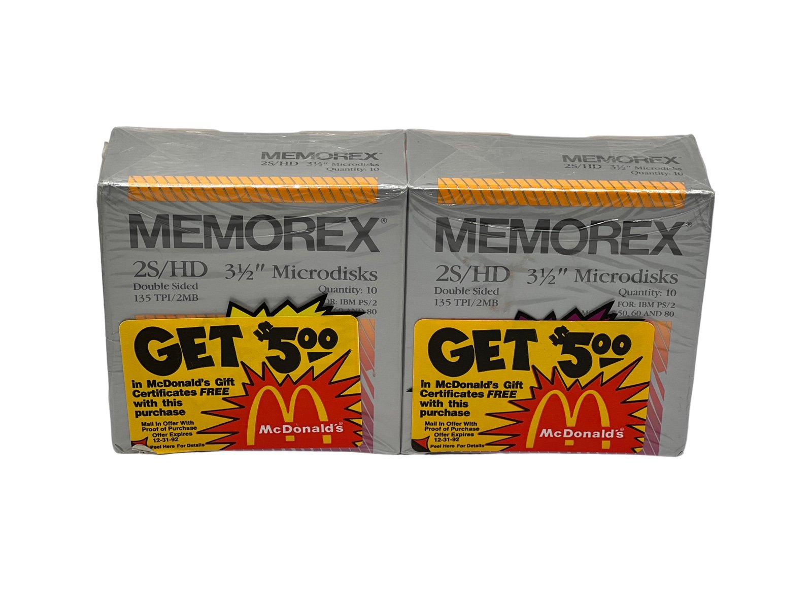Lot of 20 Memorex Double Sided High Density 5-1/4 inch Floppy Disks Original