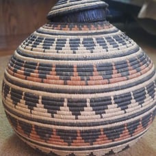 Hand woven African basket