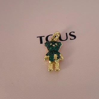 TOUS Pendant Silver vermeil TOUS Teddy Bear Splash Pendant with chrome diopside