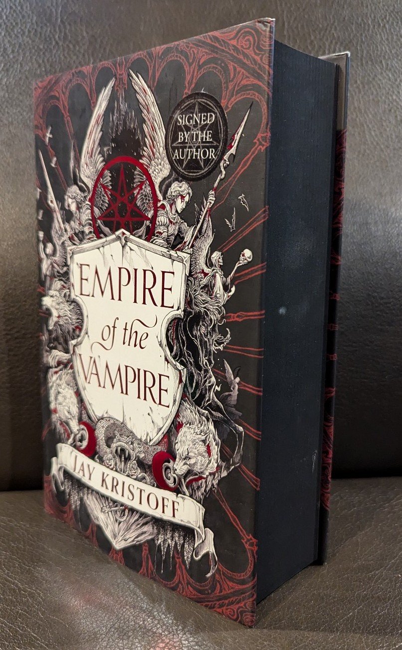 Waterstones Empire of the Vampire Signed Sprayed Edges Embossed