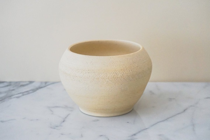 Handmade Textured Ceramic Planter.