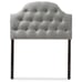 Baxton Studio BBT 6496-Grey-DE800-Twin Upholstered Headboard W16979