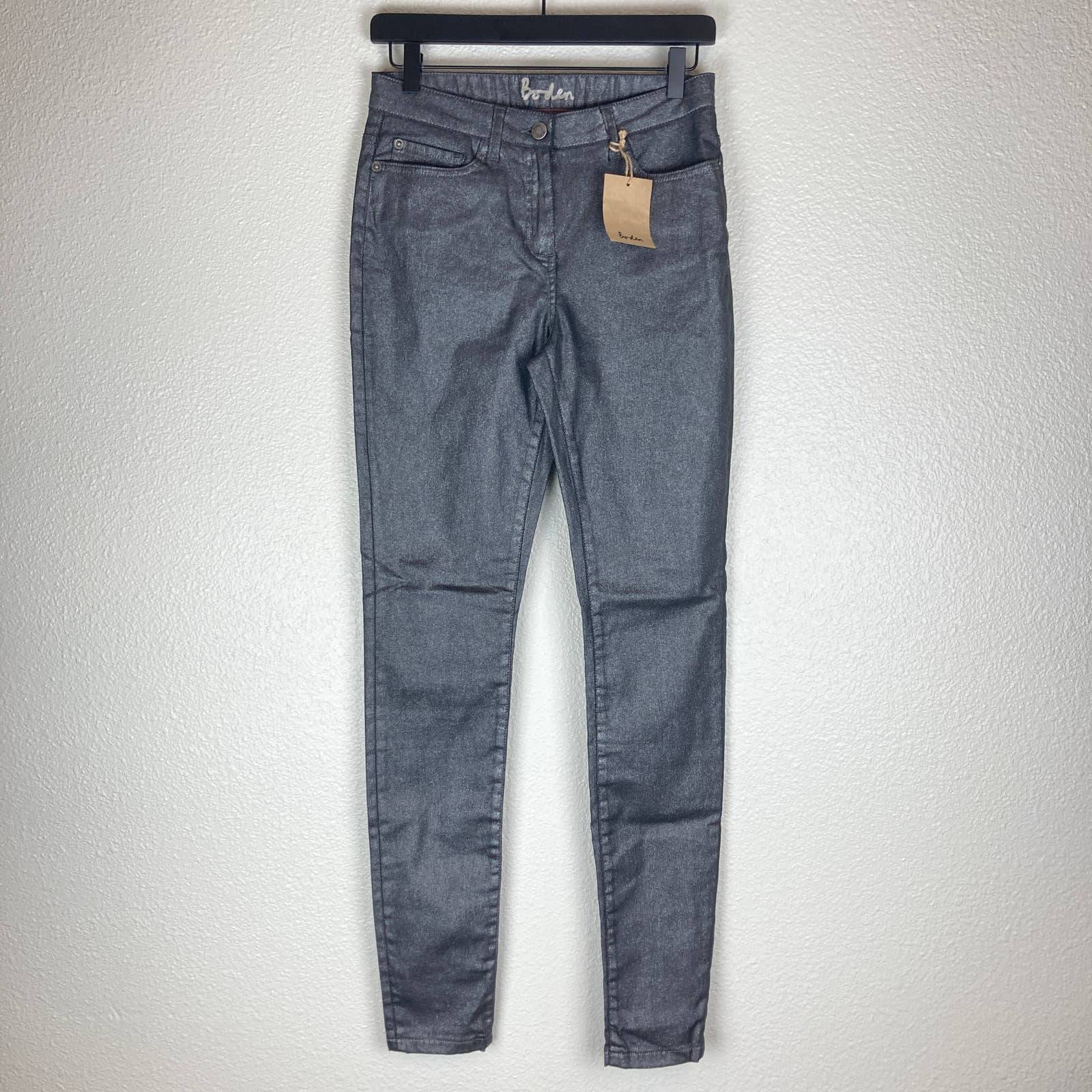 New! Boden Glitter Sparkle Skinny Jeans 10 Long