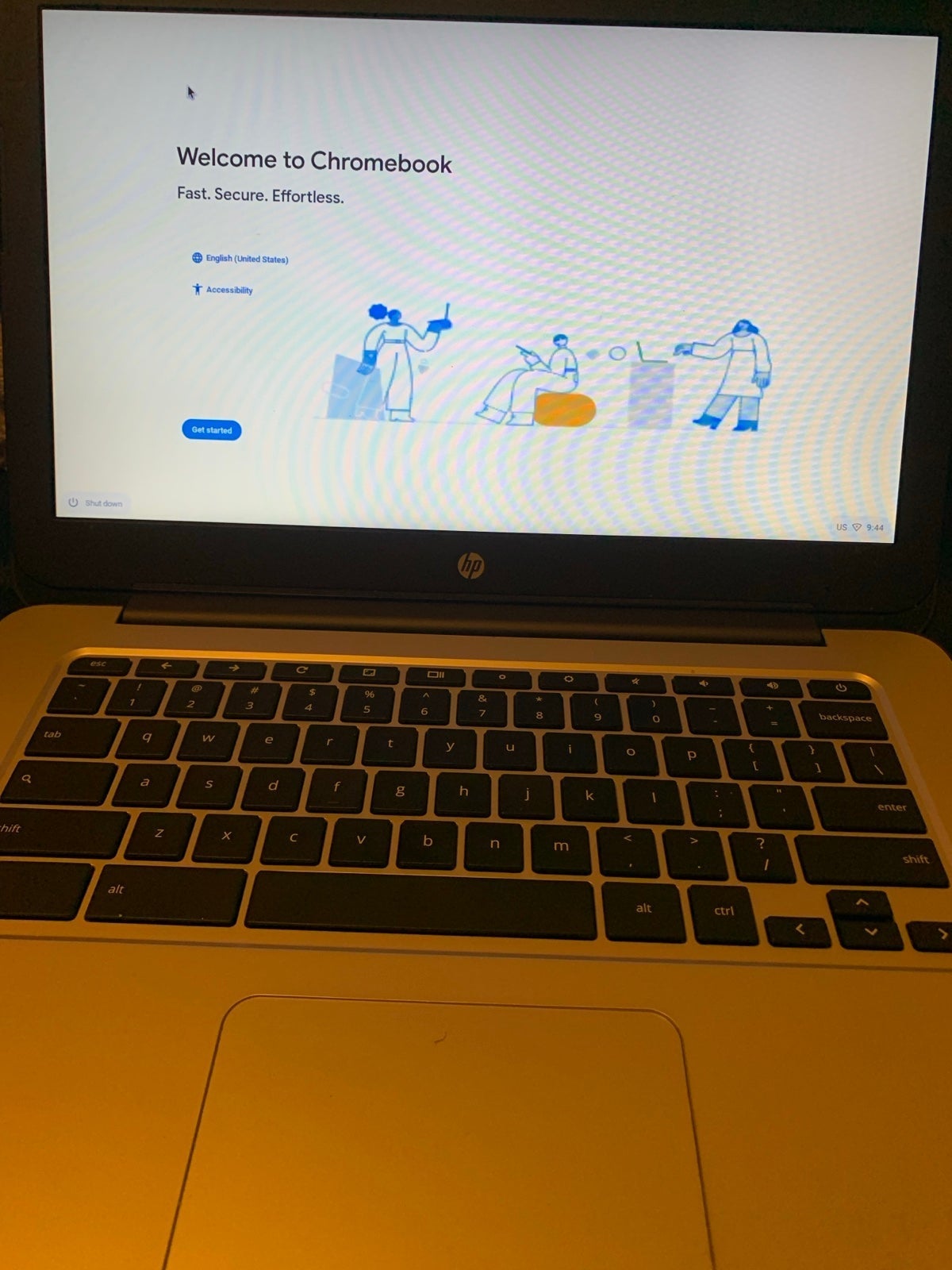 15” Hp chrome laptop