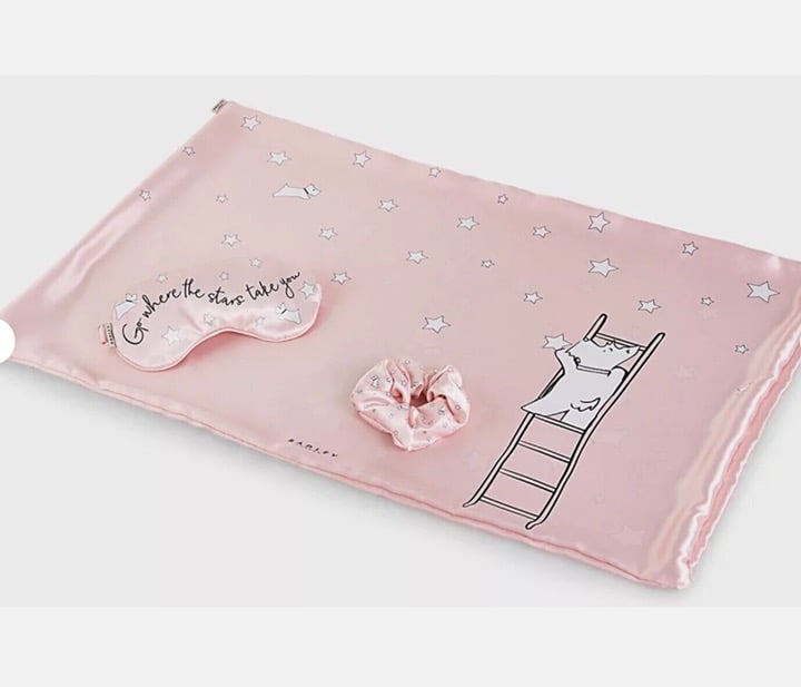 New Radley London Go Where The Stars Take You Satin Sleep Gift Set Pillowcase