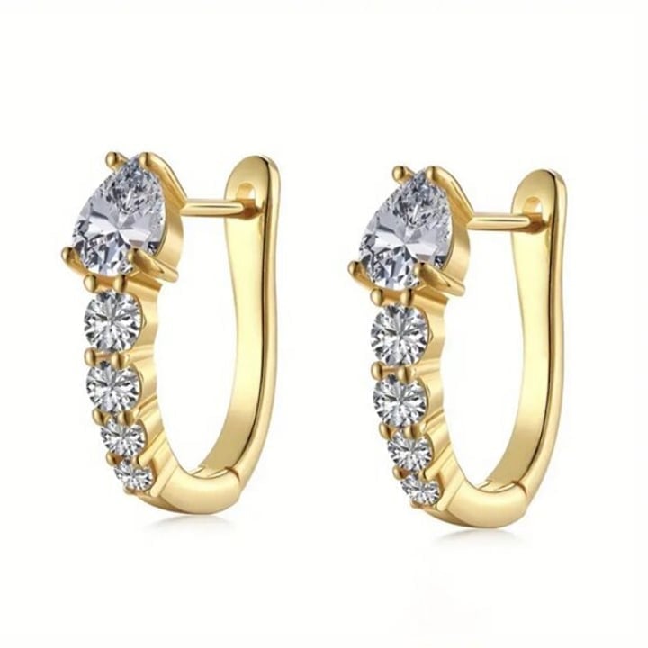 14K Gold Womens Hanging Drop 1ct Diamond Earrings Ladies New 14 K Silver Jewelry