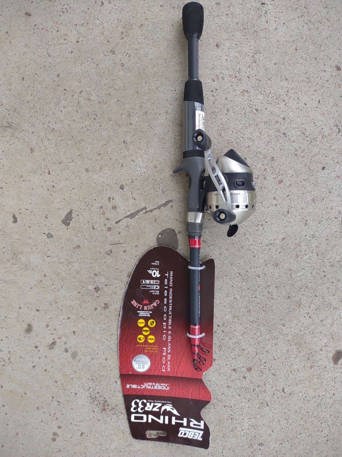 Zebco Rhino ZR33 Telescopic Fishing Reel & Rod