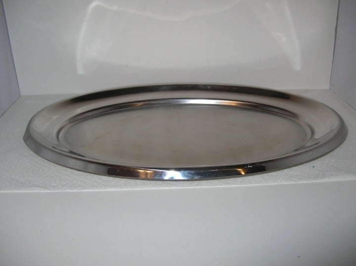 Vintage American Stainless Kitchen Company 17.5x12 OVAL PLATTER SERVING TRAY