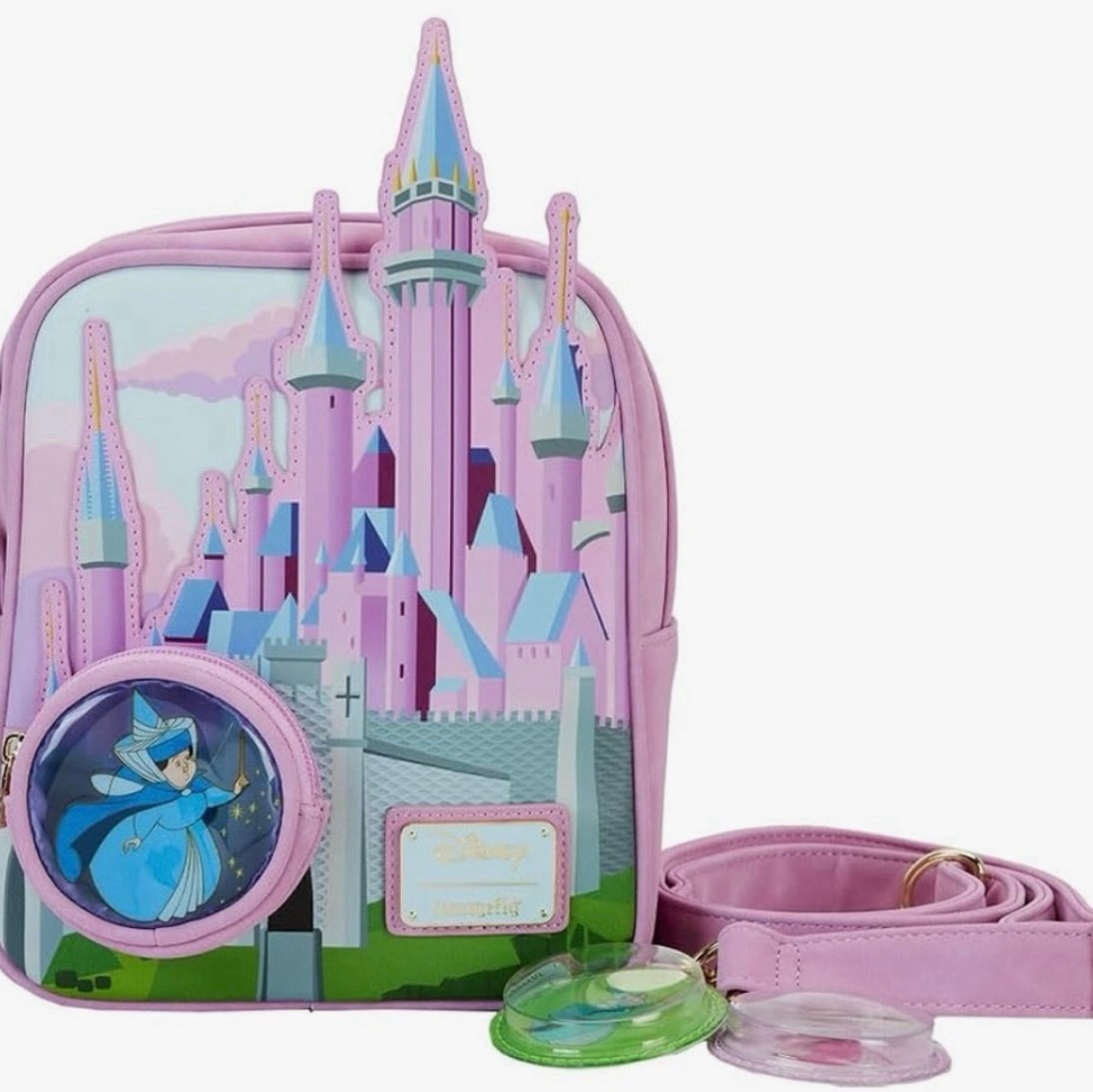 NWT Loungefly Disney’s Sleeping Beauty stain glass crossbody bag