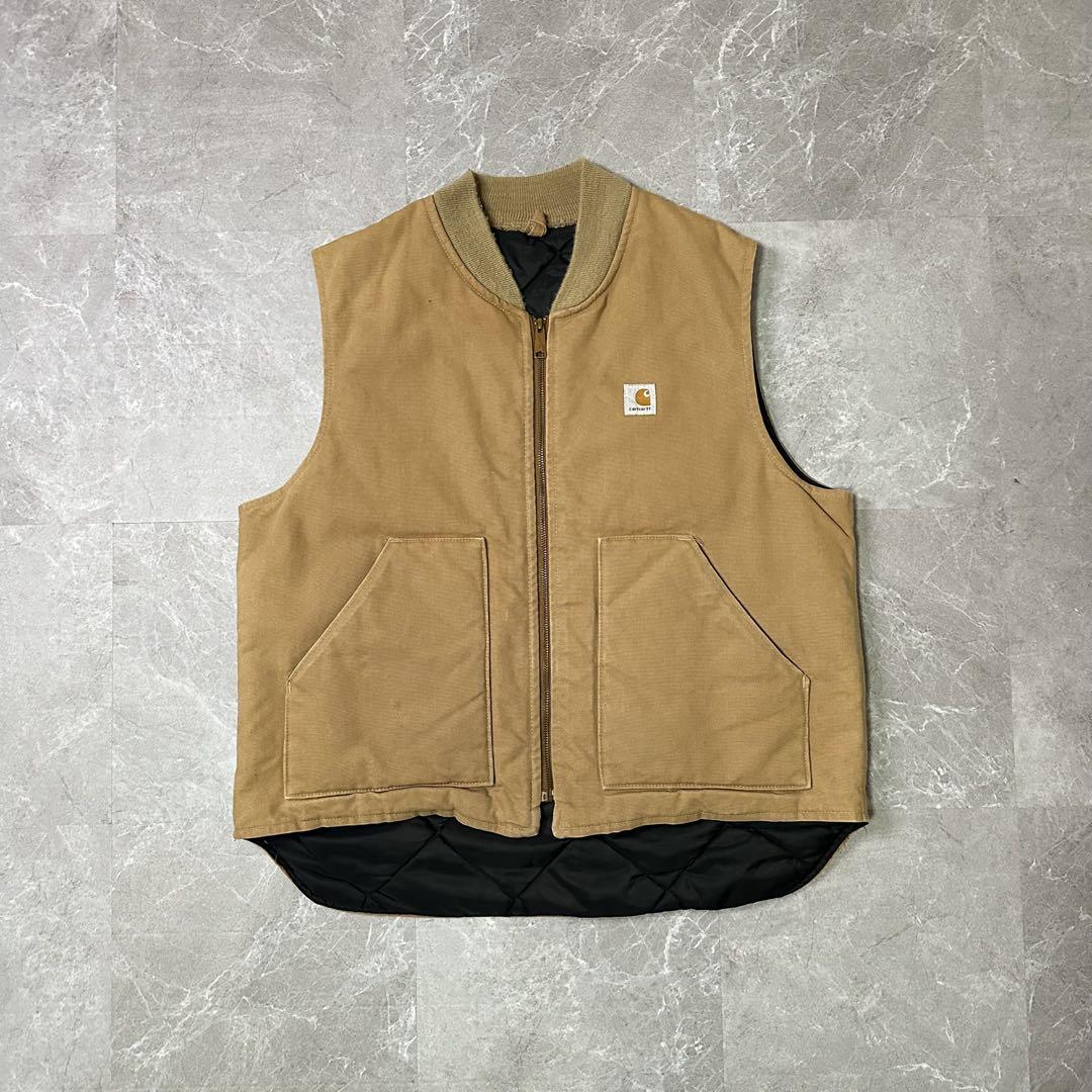 【Rare Early 80s】Carhartt Duck Vest Waist Elastic Chest Tag VQ186