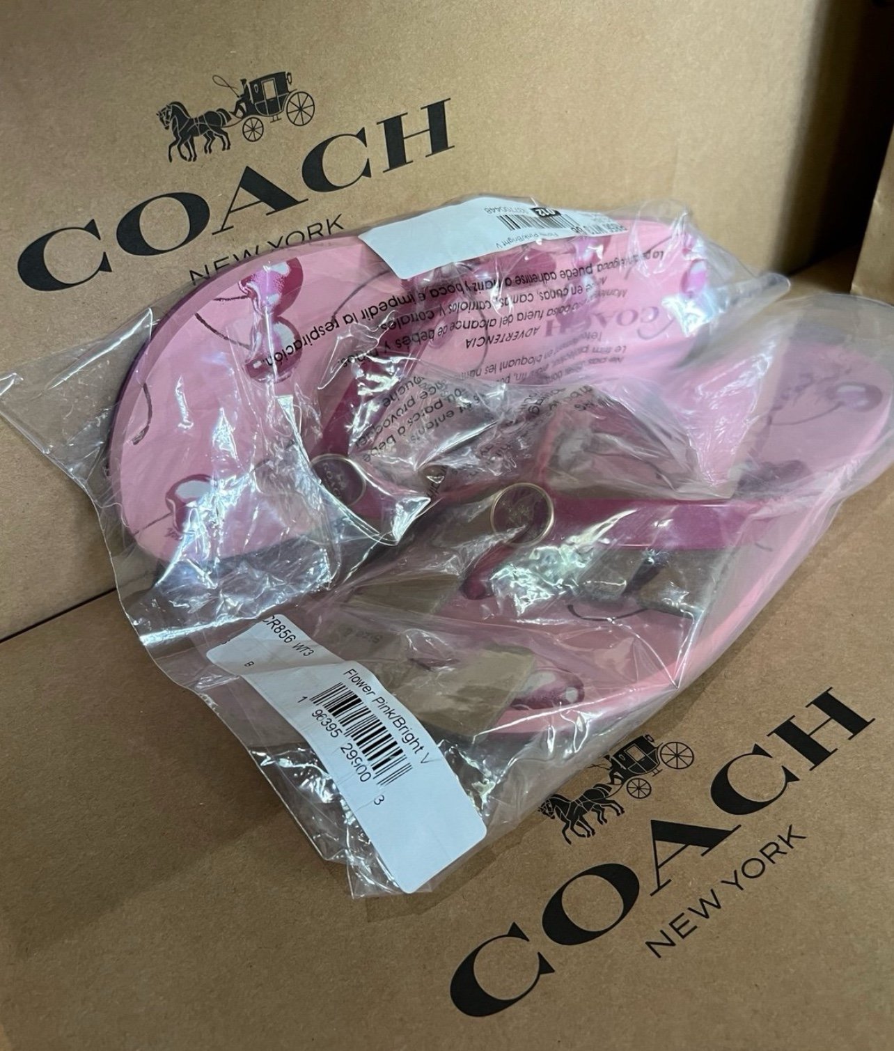 NWT COACH Zayn Flip Flop w Cherry Print SIZE 6 Limited Edition AUTHENTIC