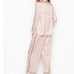 Satin PJ set/ valentines pink W/Matching