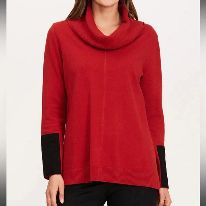 Tyler Boe Red Everyday Tunic Sweater Top Cashmere Blend Size XS