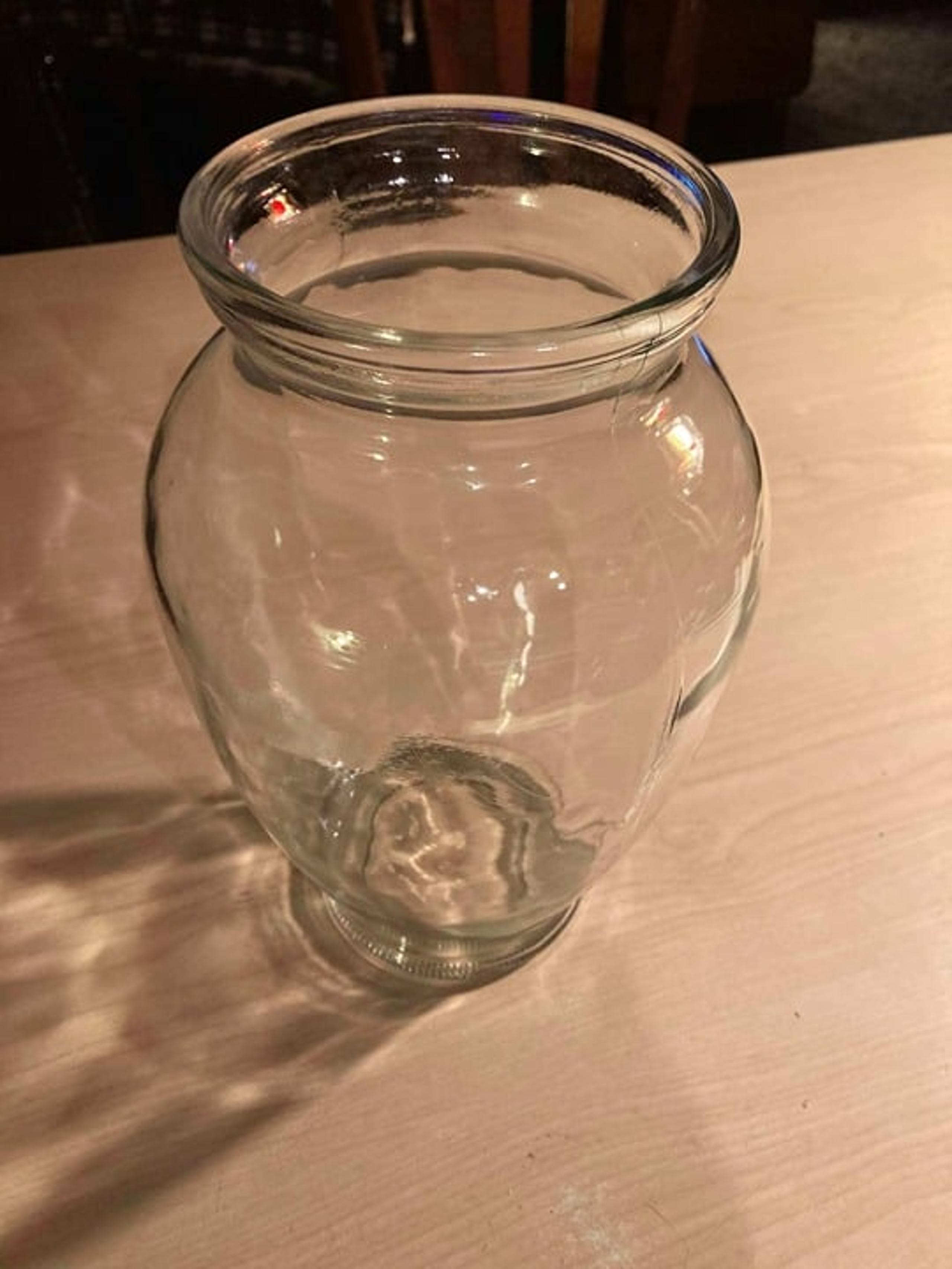 Flower Vase Clear Glass E.O. Brody Co. Cleveland Ohio Vintage 10-3/4" Tall