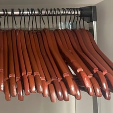 50 Cherry Wooden Hangers, Suit Hangers, 50 Count